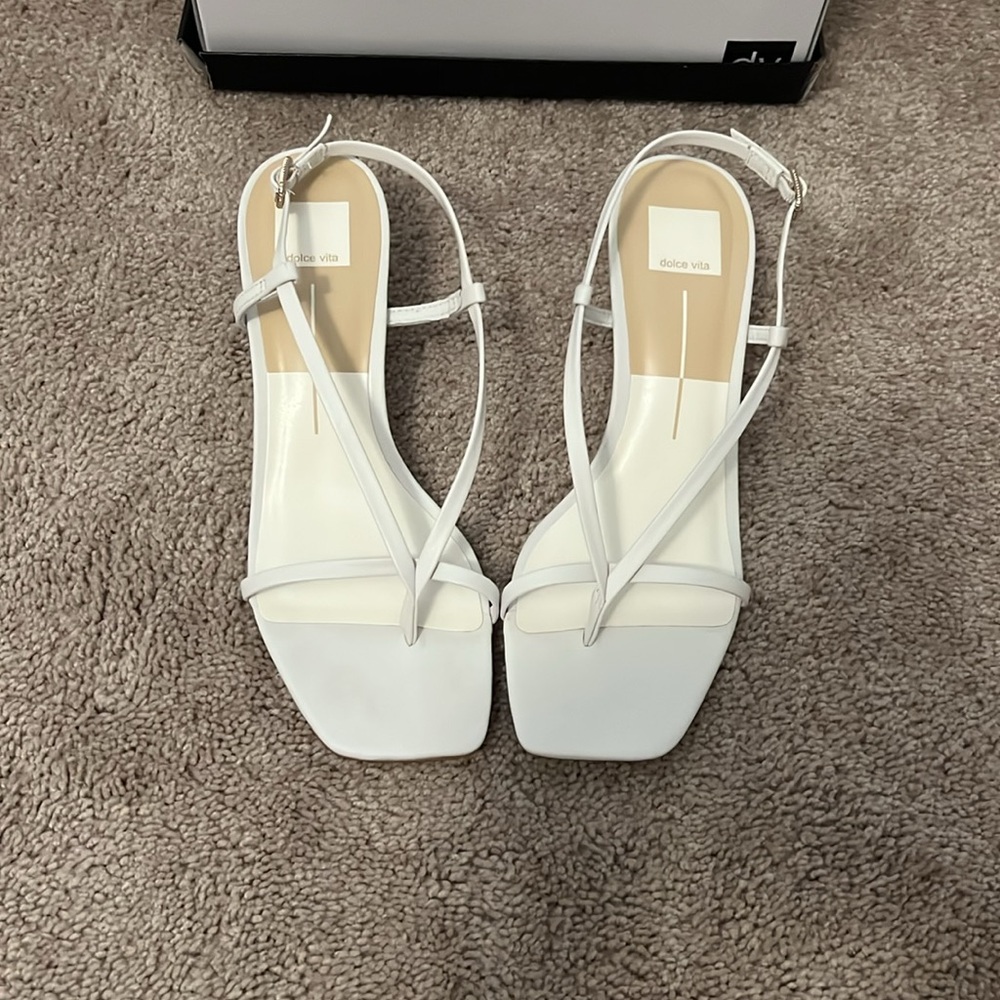 Dolce Vita White Strappy Heels